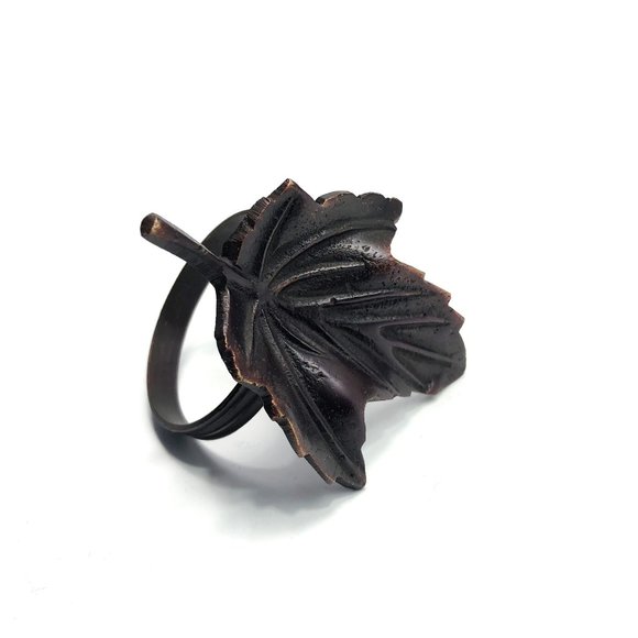 6 Small Maple Leaf Autumn Fall Napkin Holders - Picture 3 of 4